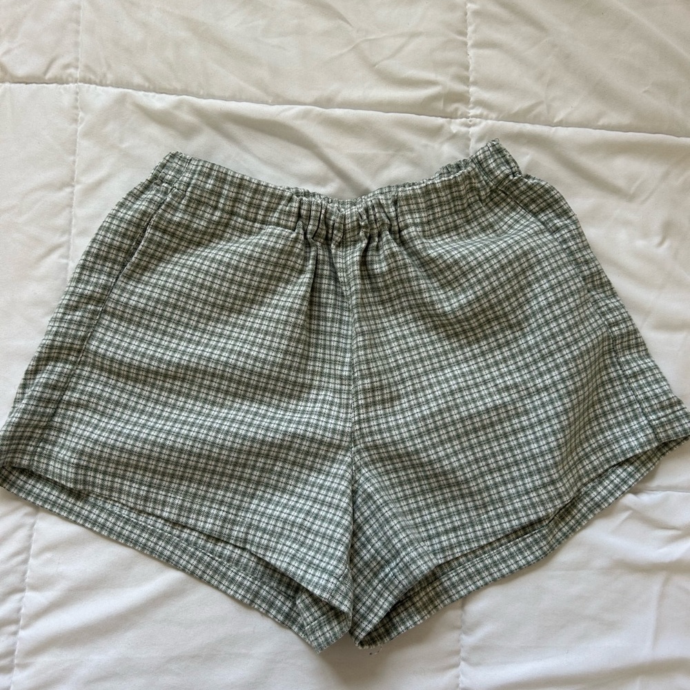 john galt green-plaid boxers (brandy melville)
